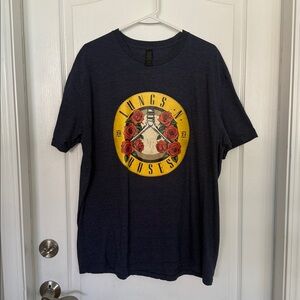 Lungs N Roses Graphic T Shirt XL Navy Medical Parody Novelty Unisex